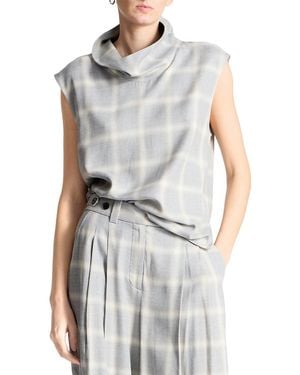 Saint Art Nyra Funnel Neck Top - Gray