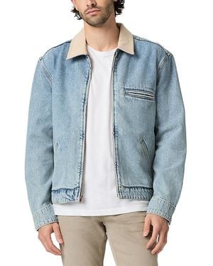 PAIGE Laughlin Denim Zip Up Jacket - Blue