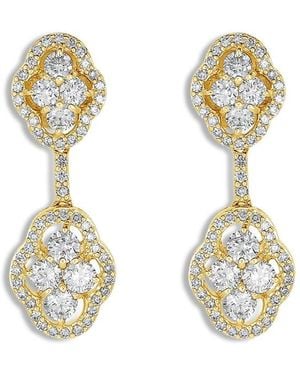 Piranesi 18K Diamond Maison Two Tier Earrings - Metallic