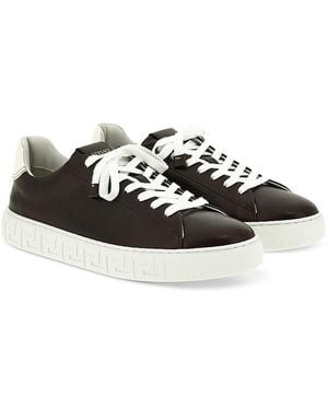 Versace Leather Sneakers - Black