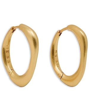 Reiss Sofia Sculptural Hoop Earrings - Metallic