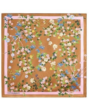 Cynthia Rowley Bloom Silk Scarf - Metallic
