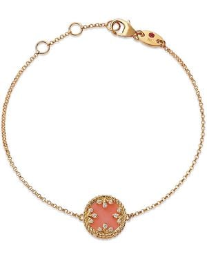 Roberto Coin 18K Diamond, Opal & Mother Of Pearl Venetian Princess Medallion Reversible Bracelet - Metallic