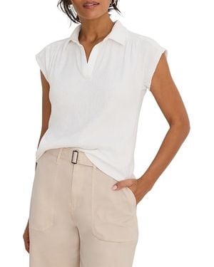 NIC+ZOE Coastal Crinkle Top - White
