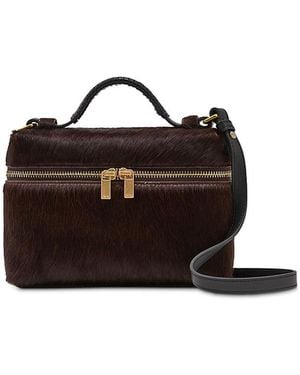Reiss Ines Calf Hair Vanity Crossbody - Brown