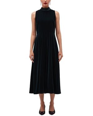 Hobbs Tallie Velvet Midi Dress - Black