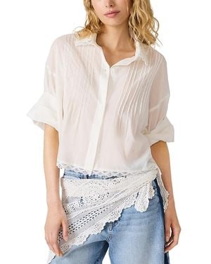 Steve Madden Delphi Lace Collar Blouse - White