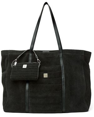 Think Royln Boss Lady Large Suede Tote - Black