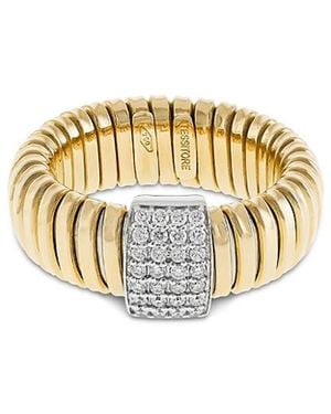 Alberto Milani 18K Diamond Via Mercanti Tubogas Ring - White