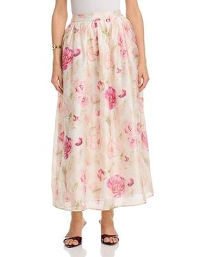 Aqua Rose Maxi Skirt - Pink
