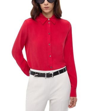 Pinko Crackers Silk Crepe De Chine Shirt - Red