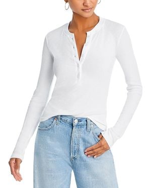 Cotton Citizen Verona Henley Top - White