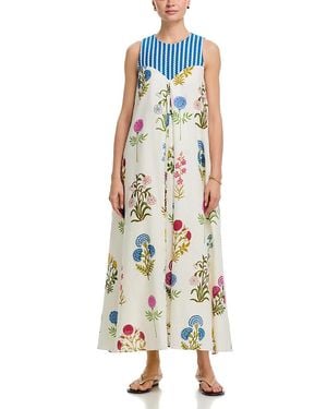 Tahari The Eleanor Linen Dress - White