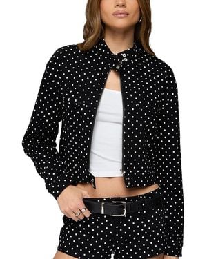 Edikted Tabitha Polka Dot Jacket - Black