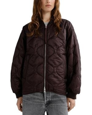 Agolde Isla Quilted Jacket - Brown