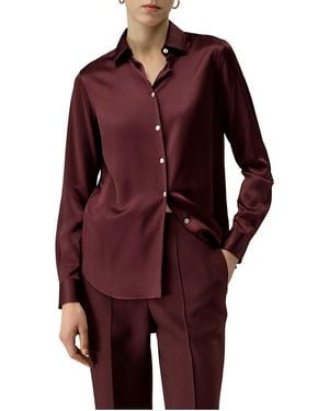 LILYSILK Timeless Silk Charmeuse Shirt - Red
