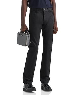 Prada Five-Pocket Stretch Drill Jeans - Black