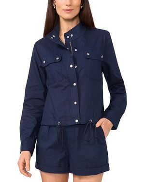 1.STATE Long Sleeve Snap Front Jacket - Blue