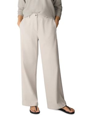 Eileen Fisher High Rise Wide Leg Pants - Natural