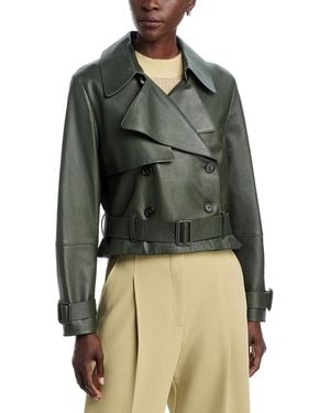 BOSS Satela Leather Jacket - Green