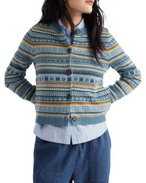 Seasalt Cornwall Cove Cottage Fair Isle Cardigan - Blue