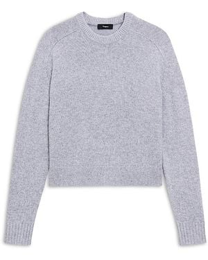 Theory Cashmere Cropped Sweater - Gray