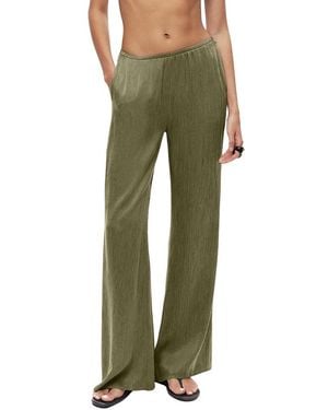 Nocturne Relaxed Straight-Leg Pants - Green