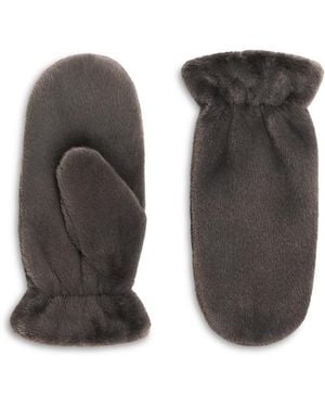 Theory Cashmere Lined Mittens - Gray