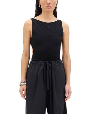 Another Tomorrow Cutout Tank - Black