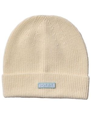 Jourden Tommy Merino Wool Beanie - Natural