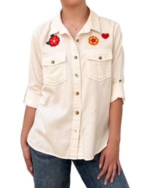 Billy T Birds Of A Feather Denim Shirt - Natural