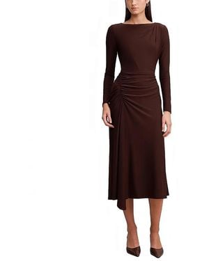 EVER NEW Mabel Jersey Long Sleeve Midi Dress - Red