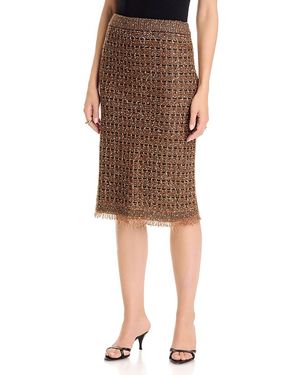 Kobi Halperin Juliette Tweed Pencil Skirt - Brown
