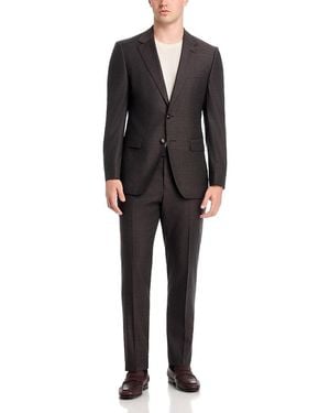 BOSS Virgin Wool Solid Slim Fit Suit - Black