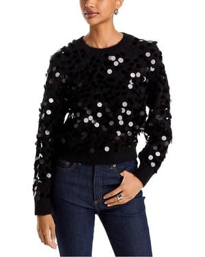 Cinq À Sept Briana Sequin Pullover Sweater - Black