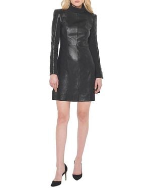 AS by DF The Lbd Upcycled Leather Dress - Black
