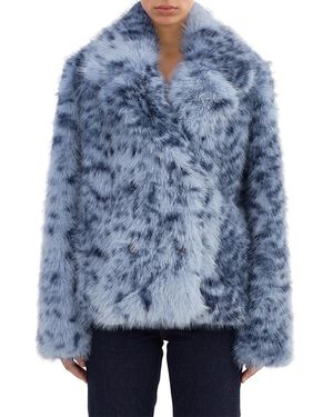 Lamarque Faux Fur Jacket - Blue