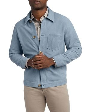 David Donahue City Suede Jacket - Blue