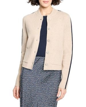 NIC+ZOE Dashing Dusk Knit Bomber Jacket - Blue