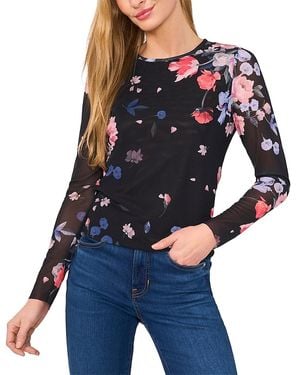 Ted Baker Long Sleeved Mesh Top - Blue
