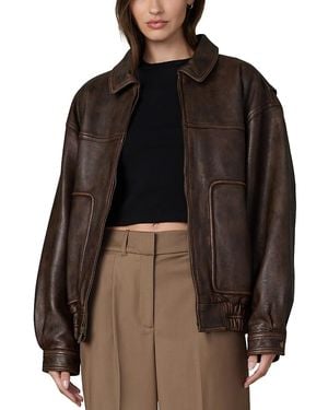 Joe's Jeans The Luca Leather Bomber Jacket - Brown