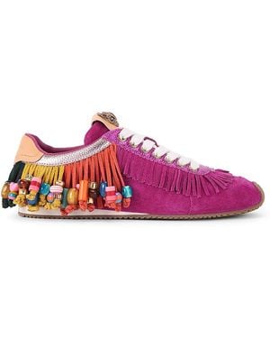Kurt Geiger Islington Beaded Tassel Sneakers - Pink