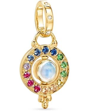 Temple St. Clair 18K Celestial-Gemstone Orbital Pendant - Metallic