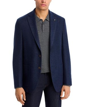 Jack Victor Hampton Melange Jersey Regular Fit Unstructured Sport Coat - Blue