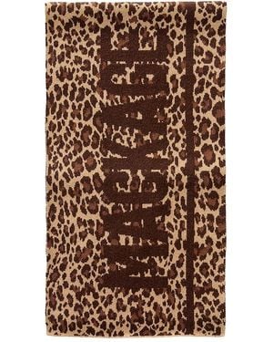 Mackage Juno-A Leopard Print Jacquard Knit Scarf - Brown