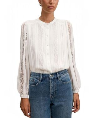 EVER NEW Alexis Lace Trim Blouse - White