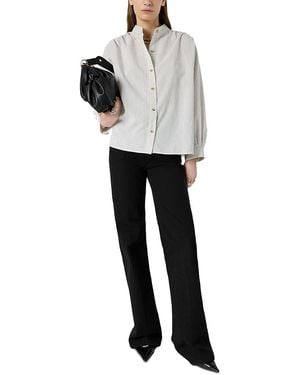 Gerard Darel Calixte Mandarin Collar Shirt - White