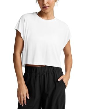 Beyond Yoga Studio Luxe Cropped Tee - White