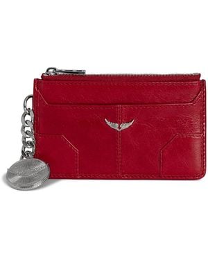 Zadig & Voltaire Sunny Leather Card Case - Red