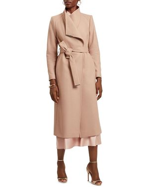 Ted Baker Rosell Wool Blend Wrap Coat - Natural